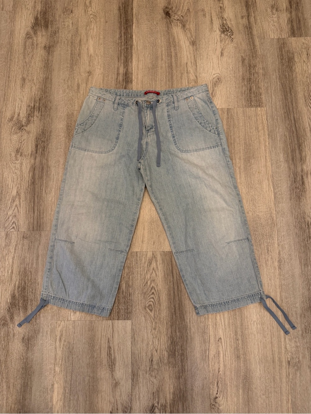Unionbay Y2K Light Wash Denim Capri Pants Size 9 100% Cotton